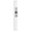 SoBuy BZR160-W armadio alto da bagno con 5 scomparti armadio da bagno mensola da bagno con 1 cassetto e ante mobili da bagno BBHT ca. 20x180x20 cm - BIANCO