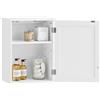SoBuy BZR19-W Armadio sospeso con anta Armadietto da parete Bagno Armadio sospeso Armadio da cucina Armadio medicinale Mobili da bagno BHT Circa: 40x52x23 cm