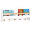 SoBuy KMB78-W Armadio per bambini con scaffale Libreria per bambini Appendiabiti per mensola a muro Senza armadio Guardaroba Striscia per bambini