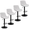 ralex-chair Set di 4 sgabelli da bar, sgabelli da bar girevoli ad altezza bancone con schienale, sedie da bar moderne regolabili, pelle PU alta senza braccioli