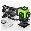 Seeiswork Livello laser 4D a 16 linee 12 linee Livello 3D 360 ° Raggi laser verdi super potenti incrociati orizzontali e verticali autolibranti -