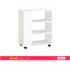 SoBuy Carrello da ufficio SoBuy FBT68-W con 7 ripiani, carrello laterale per documenti, carrello portarotoli, bianco BHT appross. 60x75x35 cm