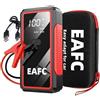 EAFC 12V Avviatore di emergenza per auto Accumulatori e caricabatterie di riserva Batteria per auto portatile Caricatore Dispositivo di avvio Illuminazione di avvio di emergenza automatica