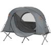 SoBuy OGS60-HG Tenda da sopravvivenza Lettino da campeggio 4in1 Set da campeggio con sacco a pelo Materasso e accessori Tenda per 1 persona