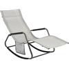 SoBuy OGS47 Lettino prendisole con borsa laterale relax sedia per giardini, cortili, spiagge, balconi fino a 120 kg di carico