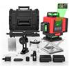 Seeiswork 4D 16 Linee 360 ° Livelle laser autolivellanti con treppiede e valigia Strumento di livello laser professionale orizzontale e verticale -