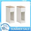 SoBuy FBT111x2 Set di 2 comodini con cassetto per letto con materasso a molle, tavolino da divano, 2 tavolini stretti, comodino