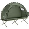 SoBuy OGS32-II tenda da campeggio tenda singola con gancio per lampada e borse porta scarpe tenda 3in1 1 1 pratica verde