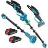 Seesii High Branch Saw Prolunga Pole Cordless 6 ''Sega a catena elettrica senza spazzole Strumenti di potatura da giardino per Makita 18v batteria pin - with 2X4.0Ah battery