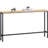SoBuy FSB19-L-E Console vintage tavolo Tavolo da corridoio in metallo Tavolo decorativo Credenza tavolino BHT Circa 120x81x20 cm Naturale e nero - Brown