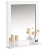 SoBuy FRG129 specchio da parete specchio da bagno con ripiano BHT: 40x49x10 cm