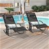 SoBuy OGS28x2 Lettino prendisole 2 set lettino da giardino borsa cuscino sedia a sdraio breezy per giardini, cortili, spiagge