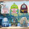 MINISO Zaino da donna in pelle PU Stitch Cartoon Chocolate Topolino Peter e Wendy Star Sky Studenti Zaino di marca Borsa impermeabile - Colore rosa