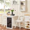 SoBuy FWT20-W Tavolo da parete Tavolo pieghevole Tavolo da pranzo Tavolo da cucina Memoboard BHT: 50x76x75 cm
