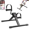Superun Pedali per cyclette con app Monitor di calorie Bicicletta fitness pieghevole per interni a basso rumore sotto la scrivania Resistenza regolabile LCD - Black