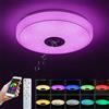 Tealight Plafoniera LED da 51 W dimmerabile con altoparlante Bluetooth, telecomando e controllo APP, lampada da soffitto a LED con cambio colore RGB -