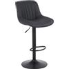 ralex-chair Sgabello da bar Ralex-chair, sgabelli da bar girevoli ad altezza bancone con schienale, sgabello da bar regolabile in pelle PU, nero - Black