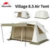 Naturehike Tenda da campeggio ad aria Naturehike Village 8.5 13 ㎡ Grande tenda gonfiabile Tenda da viaggio Tenda da viaggio per 3-4 persone Pompa per tenda turistica impermeabile