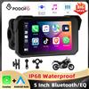 Podofo 5 '' Schermo IPS Moto Carplay Android Regolazione automatica della luminosità IP68 Impermeabile Bluetooth 5.0 Lettore Smart Screen