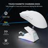 ATTACK SHARK X1 Mouse da gioco trimodale con touchpad Dock di ricarica RGB PAW3395PRO BT/2.4G Wireless/cablato, 6 DPI regolabili fino a - White