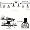 JOYINLED Faretto da soffitto a LED 6 lampadine Lampada da soffitto girevole Faretto da soffitto nero Lampada retrò Soggiorno Cucina Camera da letto senza lampadina -