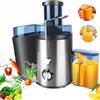 BRIEFNESS Frutta Verdura Spremiagrumi 1000W Centrifuga professionale per carichi pesanti 2 velocità Bocca larga Alimentazione veloce Facile Succo 500ML -