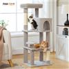 PAWZ Road Albero per gatti multilivello con tiragraffi in sisal Accogliente Condo Grande amaca Peluche Torre per gatti per interni Letto per gattini Giocattoli per gatti - AMT0110DGY-S