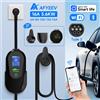 AFYEEV 3600W Portatile Tipo 2 IEC62196-2 EV Caricatore Caricabatteria per auto elettrica Cavo di ricarica Spina UE WiFi Bluetooth APP Telecomando - Type2 with app 5m