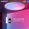 MARPOU Lampade da soffitto MARPOU RGB Telecomando intelligente APP Dimmerabile 18 pollici Plafoniere moderne a LED rotonde bianche per la casa di grandi dimensioni Camera da letto -