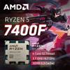 AMD RYZEN 5 7400F Orologio base da 3,7 GHz CPU da gioco desktop a 6 core e 12 thread, presa AM5, finFET da 65 W TDP TSMC 5 nm (senza radiatore) -
