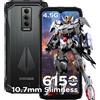 DOOGEE Blade10 Pro Telefono robusto energetico Gemini AI Android 15 Schermo ultrasottile da 6,56 pollici Batteria da 6150 mAh Widevine L1 Telefono cellulare - 6GB 256GB Red