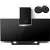 TopStrong Cappa da cucina a parete da 90 cm 800 m3/h A+++ LED Touch Control, vetro nero - Opzione di ricircolo/scarico -