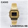 Casio autentico orologio da uomo piccolo orologio in oro orologio quadrato retrò alla moda piccoli orologi a blocchi d'argento - LA680WGA-1B