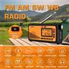 XHDATA Radio meteorologica a manovella di emergenza XHDATA D-608WB Radio portatile con avviso FM/AM/SW/NOAA con caricatore per telefono, Bluetooth, funzionamento a batteria