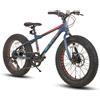 JOYSTAR Hiland Bicicletta da 20 pollici per bambini Fat Tire Mountain Bike per ragazzi e ragazze, Shimano 7 velocità, freno a doppio disco, bicicletta da spiaggia e da neve
