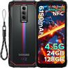 DOOGEE Blade10 Telefono robusto Android 15 Gemini AI 10,7 mm Batteria ultrasottile 6150 mAh Schermo da 6,56 pollici Widevine L1 Cellulare - 4GB 24GB Red
