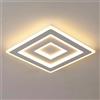 Riserva Plafoniera moderna a LED quadrata, lampada da soffitto in acrilico da 28 W, lampadario da soffitto bianco per camera da letto, luce calda da soggiorno 3000 K -