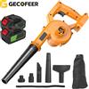 GECOFEER Soffiatore per foglie a batteria Soffiatore elettrico ad alta potenza Efficiente soffiaggio di polvere di neve per foglie per Makita 21V