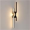 Riserva Lampada da parete per interni a LED Lampada da parete da 25 W Lampada da parete moderna a LED nera per camera da letto Soggiorno Corridoio Scala Vanity, 3000 K W -