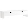 SoBuy BBF02 supporto per schermo monitor aumento supporto per monitor con 2 cassetti BHT ca. 47x11x18 cm