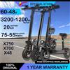 Jueshuai Scooter Scooter elettrico a doppio motore da 3200w per adulti 75 km/h velocità 70km pneumatici a lungo raggio da 10 pollici E Scooter Patinete Electrico Skateboard - 48V 1200W13AH