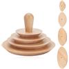 BENECREAT 4 pz Stampi In Legno e Ceramica, Stampi In Ceramica Da 12/16/19.8/24.1cm con Manico, Strumento In Argilla Ceramica per Piatto, Ciotola, Stampo per Formatura di Piastre di Cedimento
