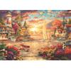 Schmidt Spiele 58554 Chuck Pinson-Puzzle da 1000 pezzi, motivo: mattina sul lago, Multicolore