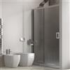 KAMALU Cabina nicchia 140cm vetro fabric opaco K410N