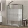 KAMALU Box doccia angolo 80x70 altezza 180cm vetro serigrafato K410