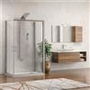 KAMALU Box doccia 3 lati 70x70x70 altezza 180 cristallo trasparente K410