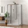 KAMALU Box doccia 3 lati 80x120x80 altezza 180 vetro trasparente K410