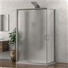 KAMALU Box doccia 3 lati 80x80x80 altezza 180 vetro opaco K410