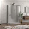 KAMALU Box doccia 3 lati 90x90x90 altezza 180 vetro opaco K410
