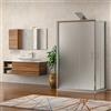 kamalu box doccia tre lati 80x140x80 vetro opaco apertura angolare kf1000
